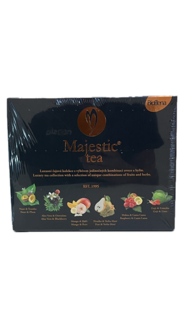 Biogena Majestic Tea MAXI 6 druhov čajov po 10 nálevových vrecúšok (150 g)