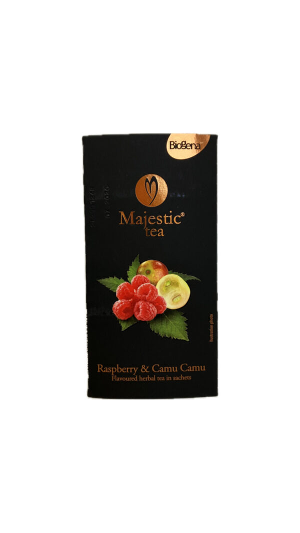 Biogena Majestic Tea Malina & Camu Camu bylinný čaj 20x25 g (50 g)