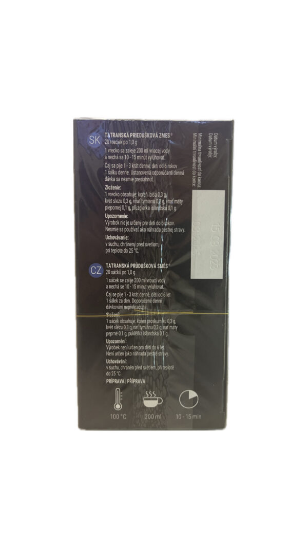FYTO Tatranská priedušková zmes Bylinný čaj 20x1 g (20 g) - Image 3