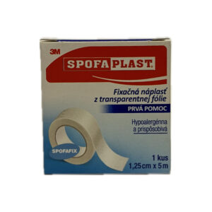3M SPOFAPLAST č.431 Fixačná náplasť 1,25cm x 5m, z transparentnej fólie, cievka 1x1 ks