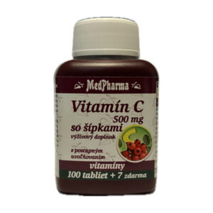 MedPharma VITAMÍN C 500MG so šípkami tbl (s postupným uvoľňovaním) 100+7 zadarmo (107 ks)