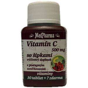 MedPharma VITAMÍN C 500MG so šípkami tbl (s postupným uvoľňovaním) 30+7 zadarmo (37 ks)