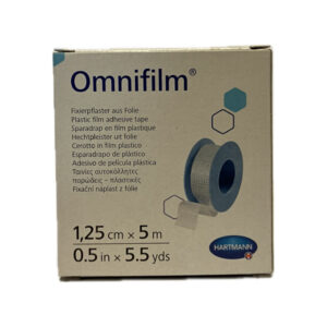 OMNIFILM hypoalergénna náplasť fixačná z transparentnej fólie (1,25cmx5m) 1x1 ks