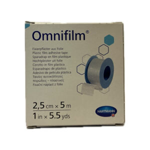 OMNIFILM hypoalergénna náplasť fixačná z transparentnej fólie (2,5cmx5m) 1x1 ks