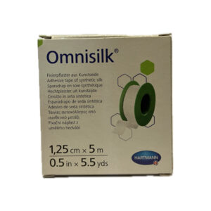 OMNISILK hypoalergénna náplasť z bieleho hodvábu (1,25cmx5m) 1x1 ks