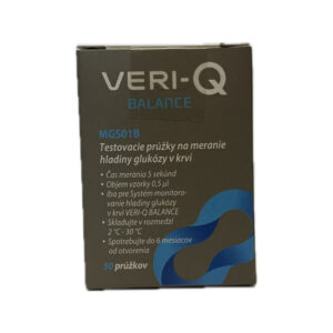 Prúžky testovacie Veri-Q, model MGS01 B ku glukometrom Veri-MGD, 1x50 ks
