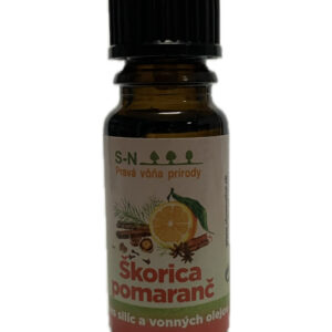 Zmes éterických a vonných olejov Škorica – Pomaranč. Objem: 10 ml